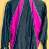 GK WARM UP ADULT LARGE CRINKLE NYLON NAVY PURPLE GREEN GYMNAST SPORT JACKET SZ L - Image 4