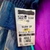 GK WARM UP ADULT LARGE CRINKLE NYLON NAVY PURPLE GREEN GYMNAST SPORT JACKET SZ L - Image 6