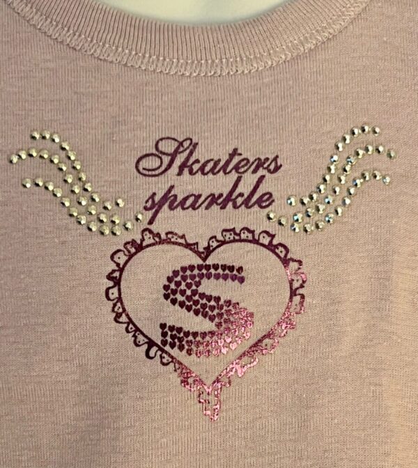 GK 'SKATERS SPARKLE' GRAPHIC STUDS CHILD 4-TODDLER PURPLE SSLV COTTON TEE TOP 4T - Image 2