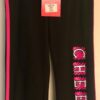 GK CHEER CAPRI PANTS SIZE GIRLS LARGE COTTON/SPANDX PINK TRIM BLACK CL NWT - Image 2