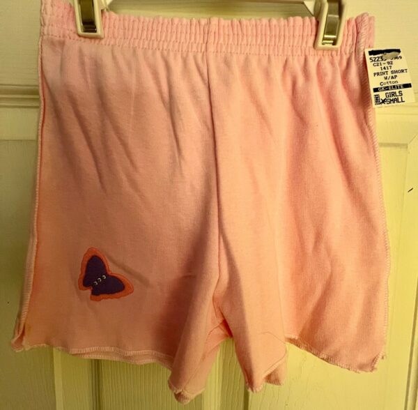 GK PINK COTTON SHORTS GIRLS X-SMALL BUTTERFLY APPLIQUE ACTIVE CASUAL SZ XS (4T) - Image 5