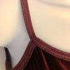 GK DANCE JAZZ LADIES SMALL WINE VELVET X-BACK FOIL STRAPS CAMISOLE TOP Sz AS NWT - Image 2