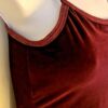 GK DANCE JAZZ LADIES SMALL WINE VELVET X-BACK FOIL STRAPS CAMISOLE TOP Sz AS NWT - Image 3